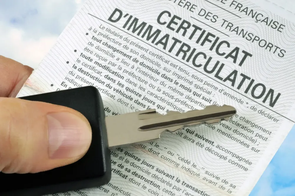 certificat d'immatriculation